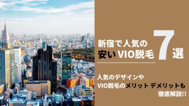 【新宿で人気の安いVIO脱毛7選！】人気のデザインやVIO脱毛のメリットデメリットも徹底解説！！